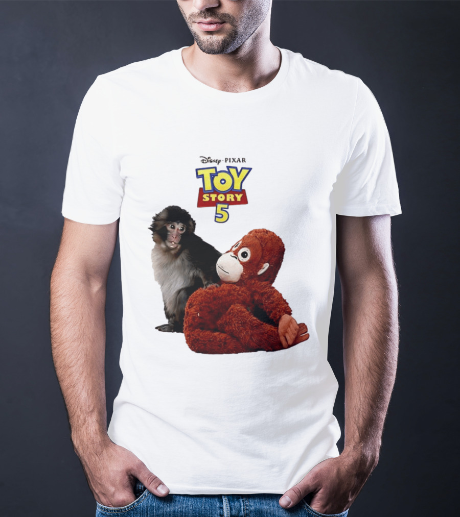Disney Pixar Toy Story 5 Macaco Punch Stuffed Monkey T-Shirt