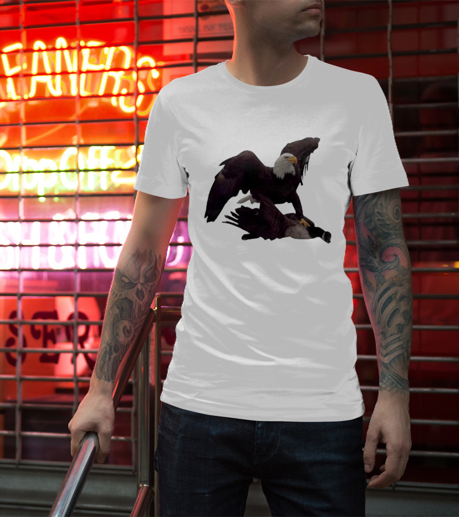 Bald Eagle Vs Goose Dominance Meme T-Shirt
