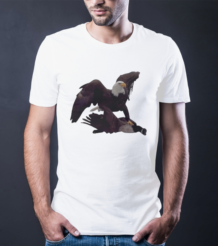 Bald Eagle Vs Goose Dominance Meme T-Shirt