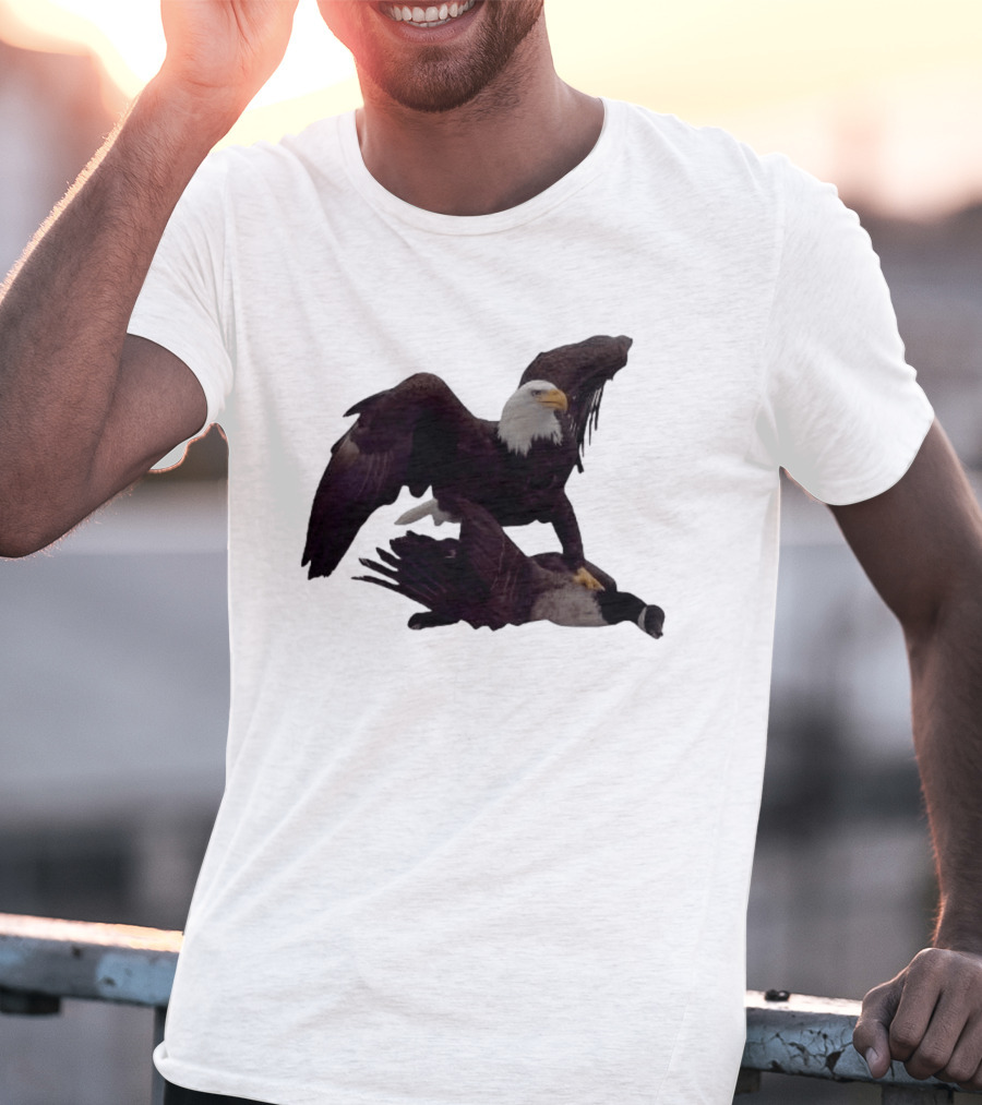 Bald Eagle Vs Goose Dominance Meme T-Shirt