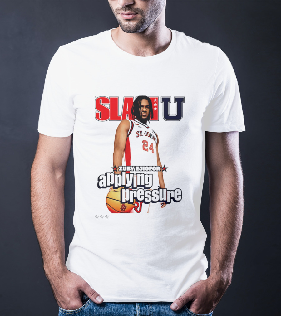 Zuby Ejiofor St. John's Red Storm SlamU Basketball Applying Pressure T-Shirt