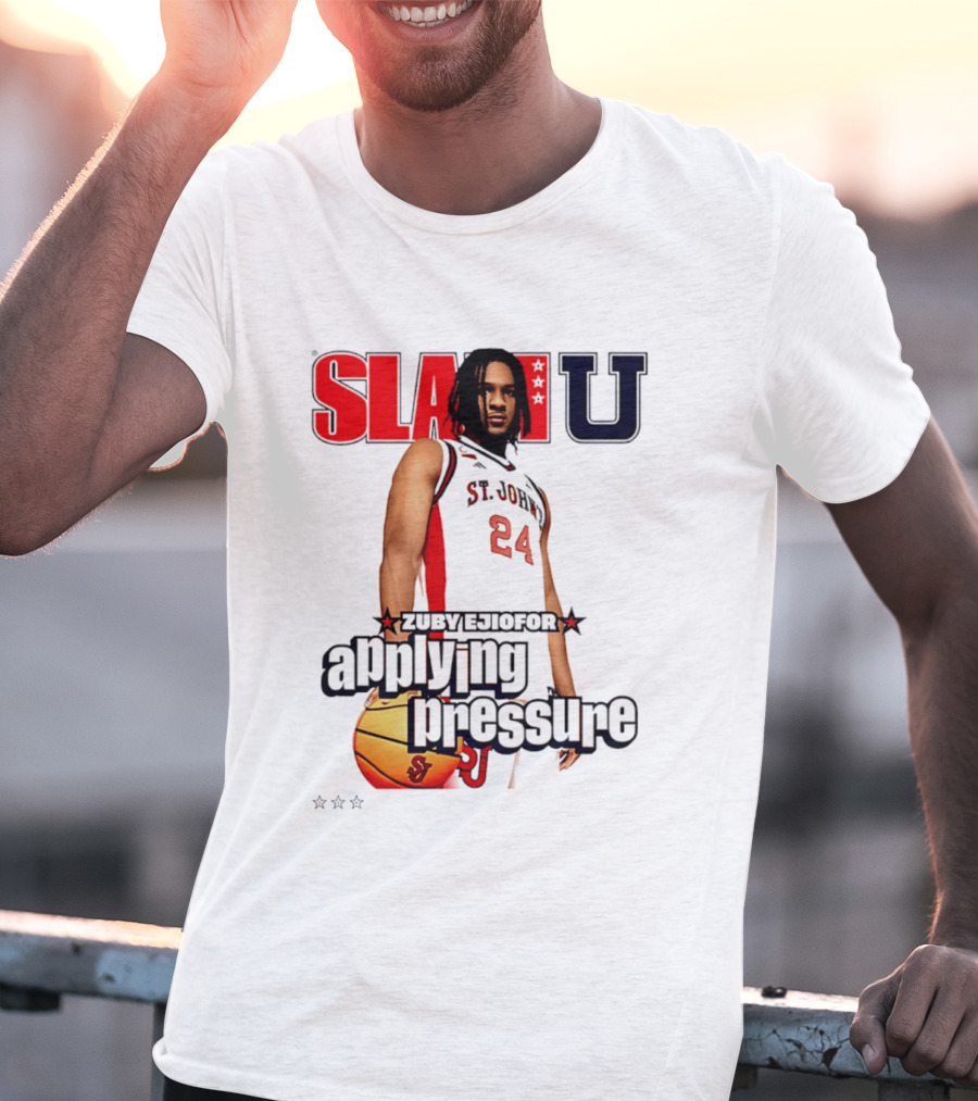Zuby Ejiofor St. John's Red Storm SlamU Basketball Applying Pressure T-Shirt