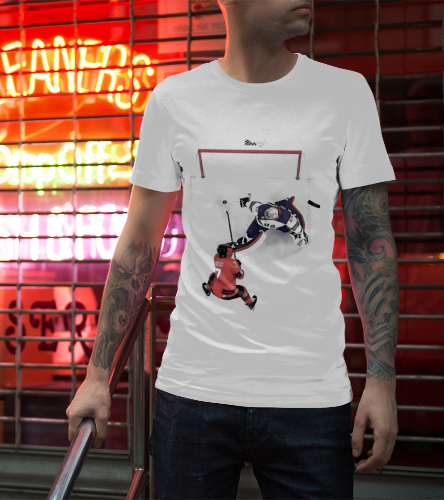 Connor Hellebuyck Team USA Ice Hockey Goalie Save Moment T-Shirt
