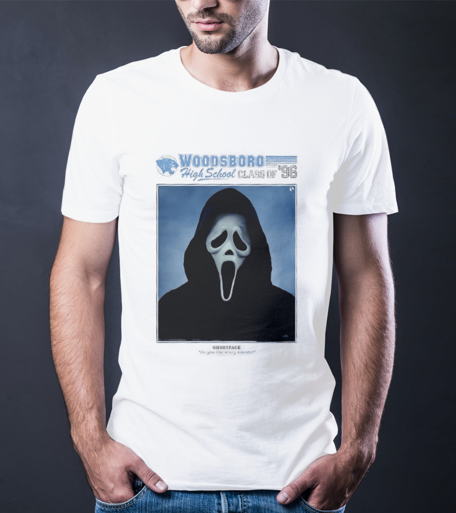 Ghostface Woodsboro High School Class Of '96 Yearbook Do You Like Scary Movies T-Shirt
