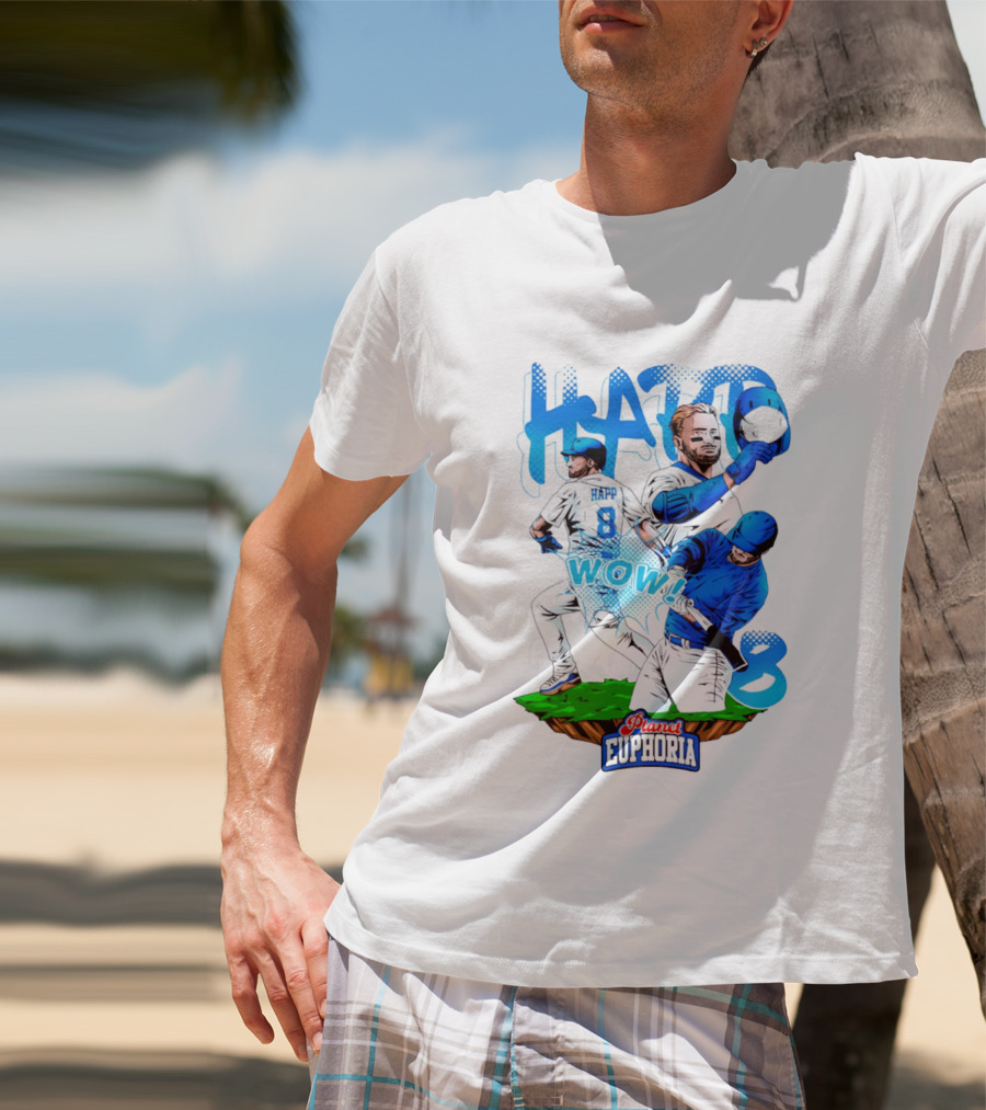 Planet Euphoria Ian Happ WOW 8 Chicago Cubs T-Shirt
