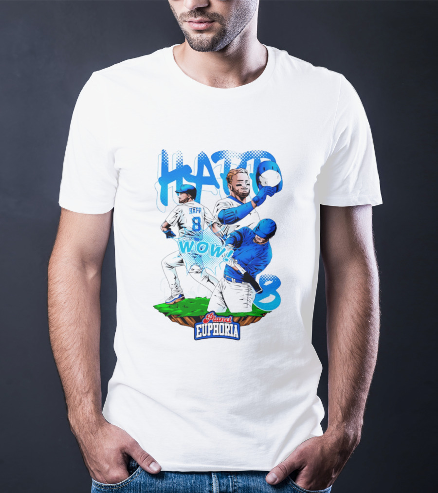 Planet Euphoria Ian Happ WOW 8 Chicago Cubs T-Shirt