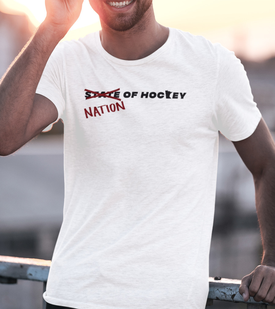 Nation Of Hockey Meme Text Crossover Humor T-Shirt