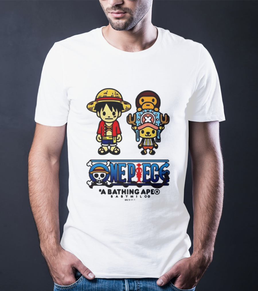 One Piece A Bathing Ape Baby Milo Collaboration Luffy And Tony Tony Chopper T-Shirt