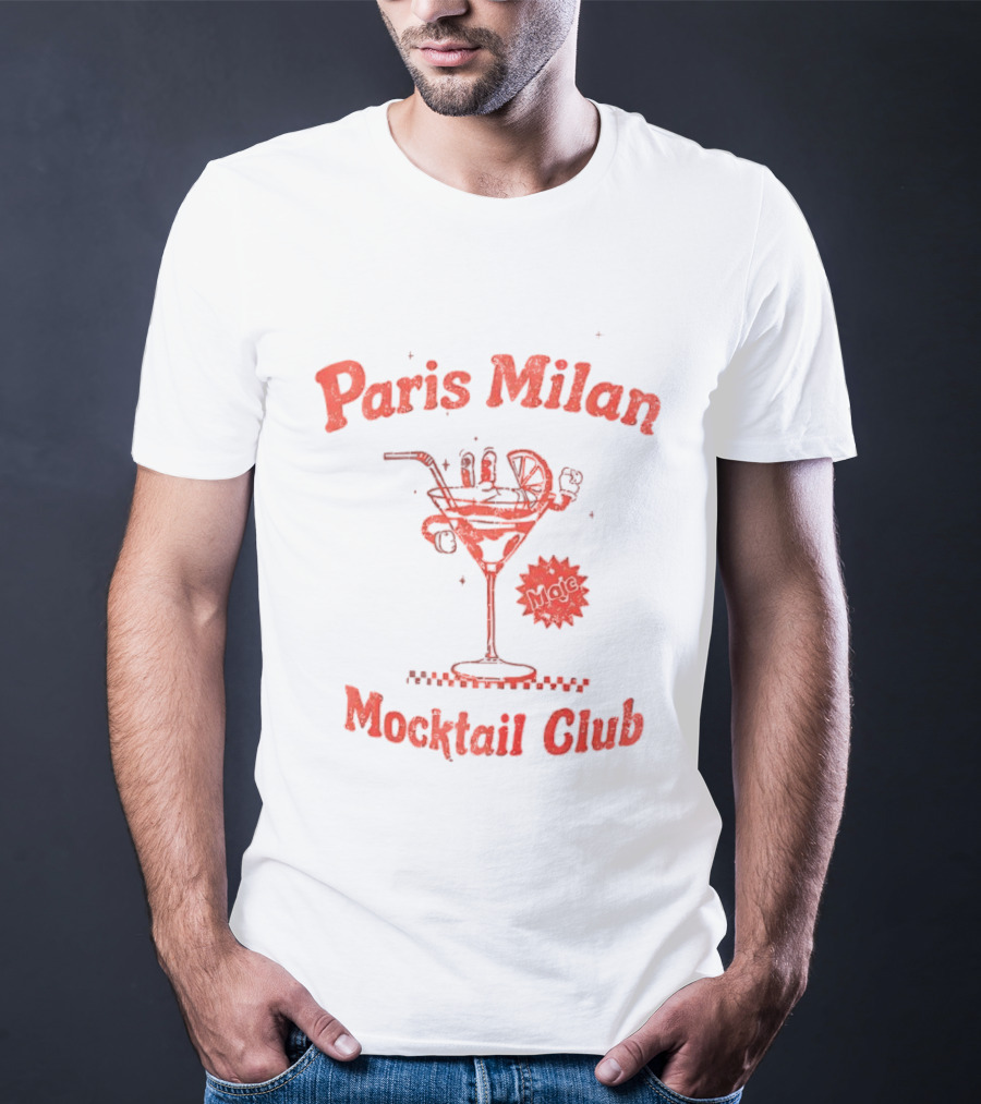 Paris Milan Mocktail Club Vintage Drink T-Shirt