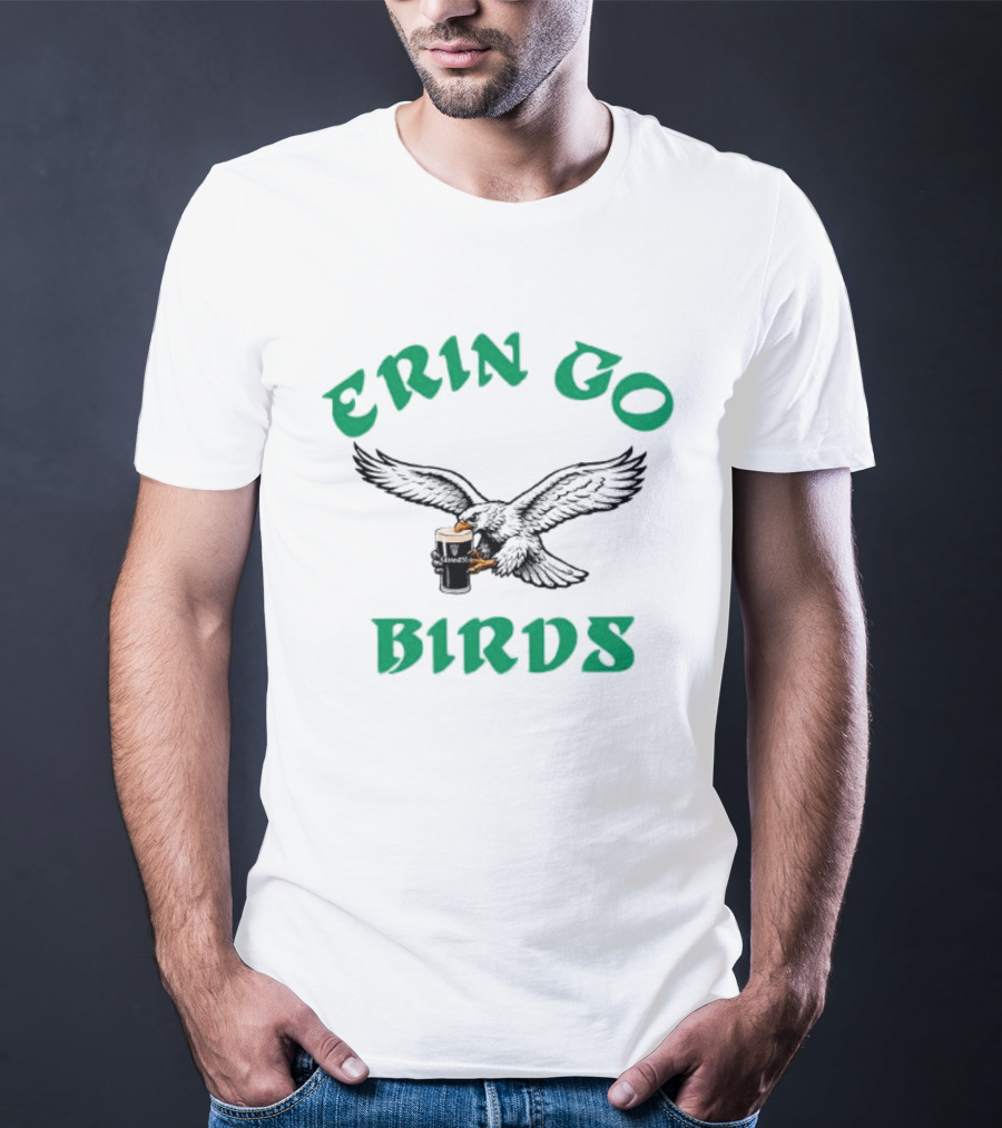 Philadelphia Eagles Erin Go Birds Beer Holding Eagle T-Shirt