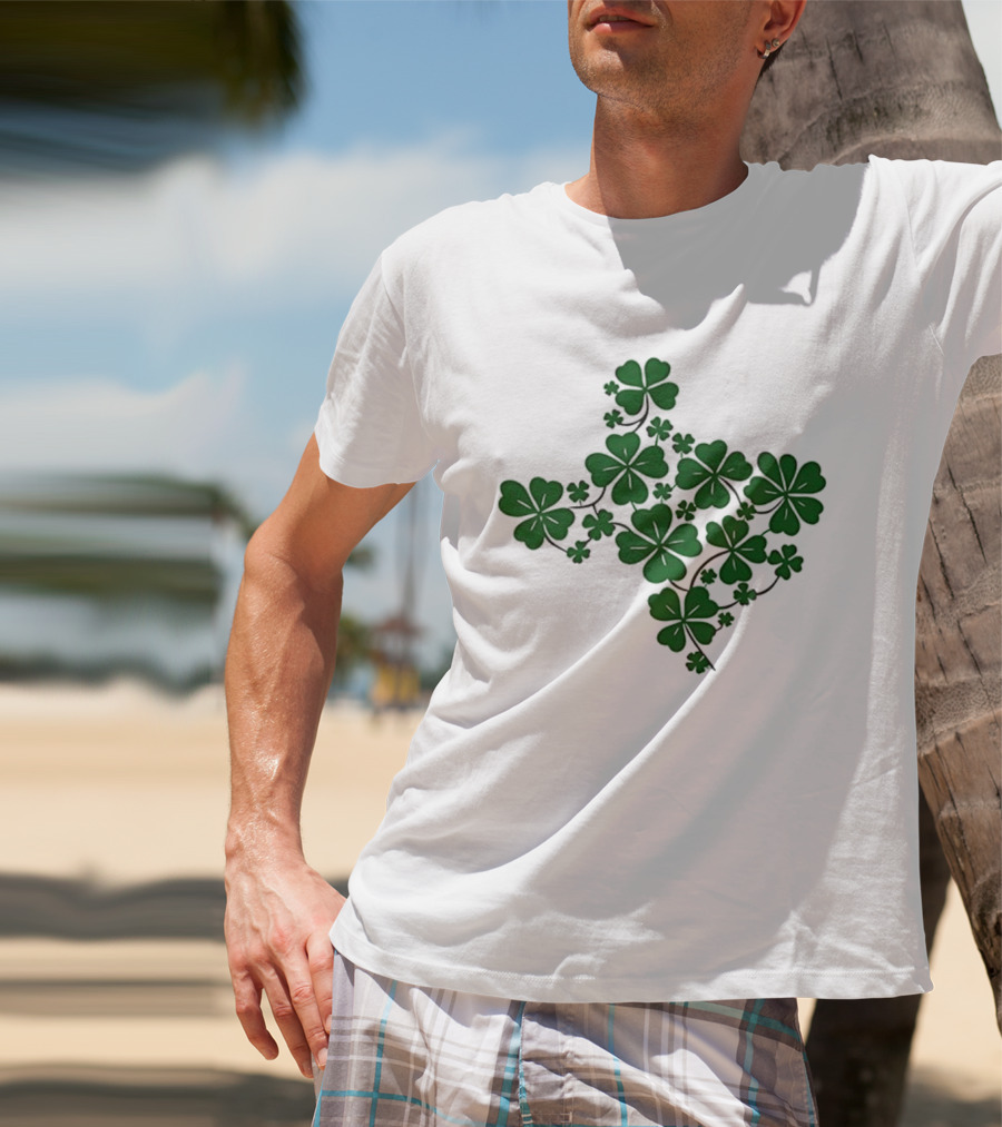Texas Shamrock Map St Patrick's Day Celebration T-Shirt