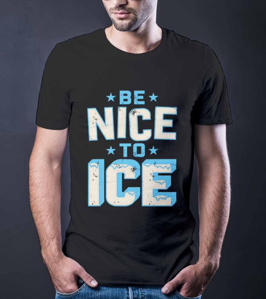Be Nice To Ice Snowflake Star T-Shirt