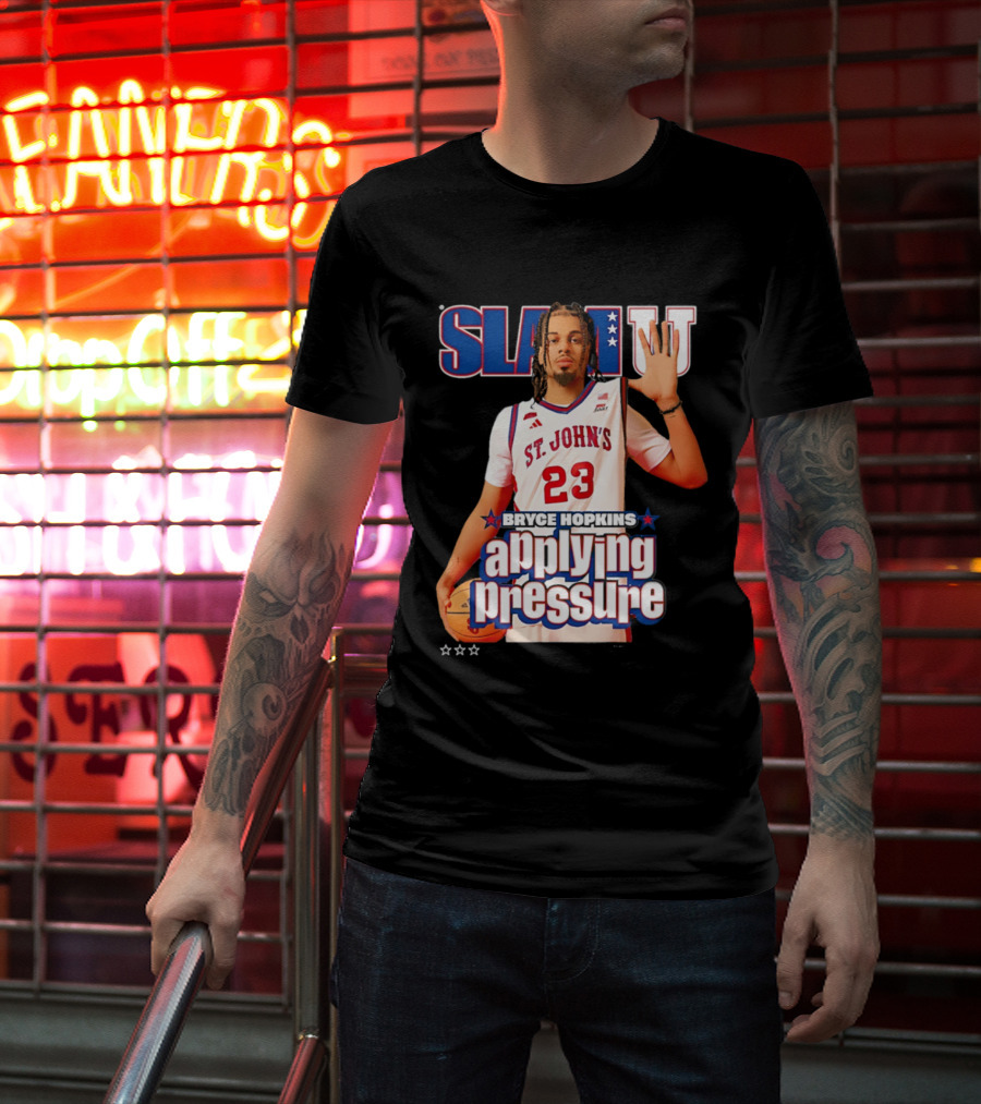 Bryce Hopkins St. John's Red Storm SlamU Applying Pressure Basketball Star T-Shirt