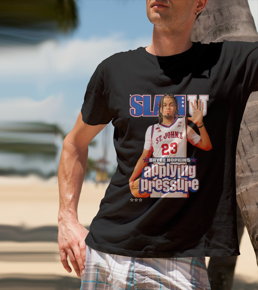 Bryce Hopkins St. John's Red Storm SlamU Applying Pressure Basketball Star T-Shirt