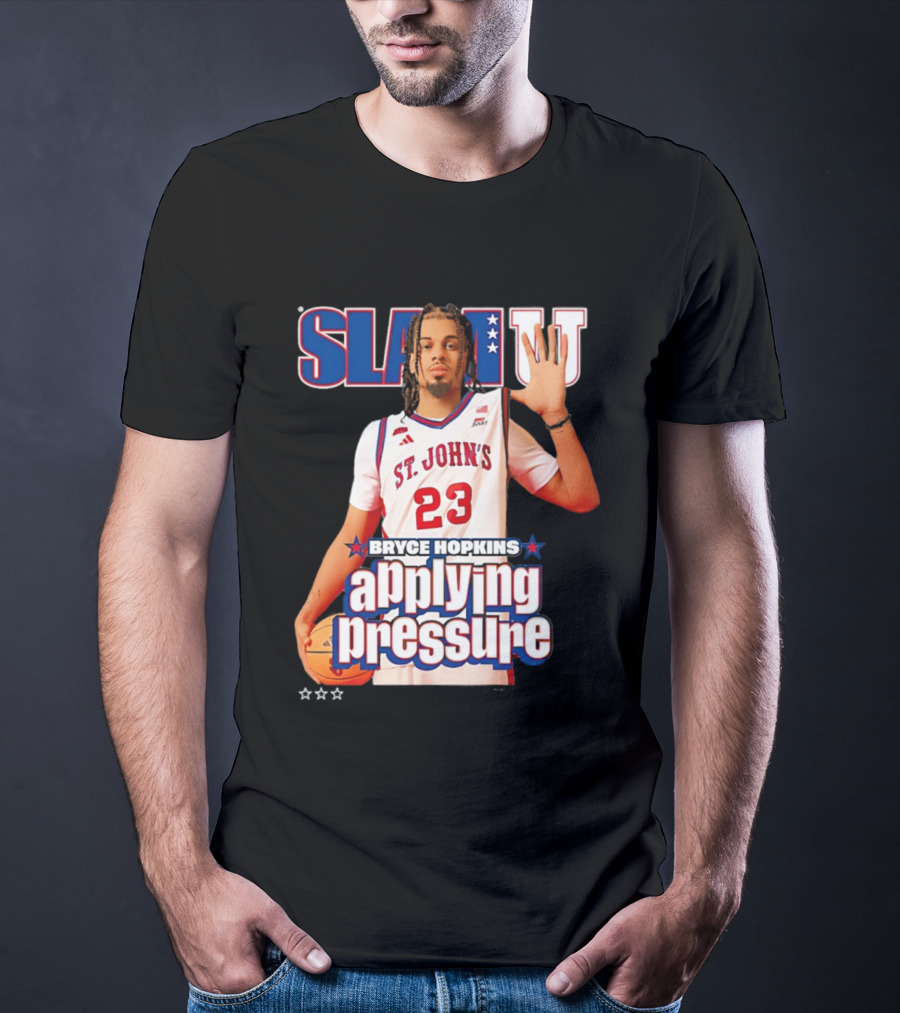 Bryce Hopkins St. John's Red Storm SlamU Applying Pressure Basketball Star T-Shirt