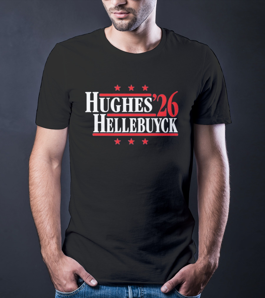 Hughes Hellebuyck '26 Team USA Stars T-Shirt