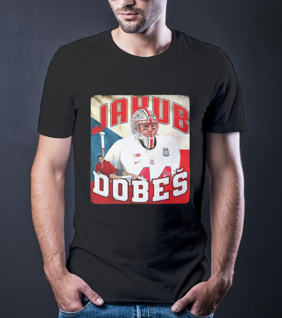 Jakub Dobeš Ohio State Buckeyes Hockey Big Ten 44 T-Shirt