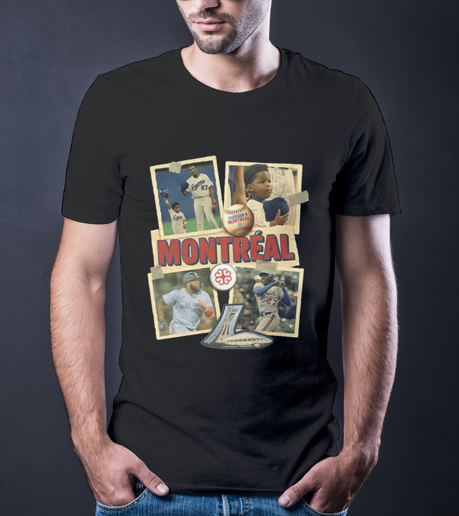 Montréal Expos Vladimir Guerrero Sr. Jr. Baseball Legends Fabriqué A Montreal T-Shirt