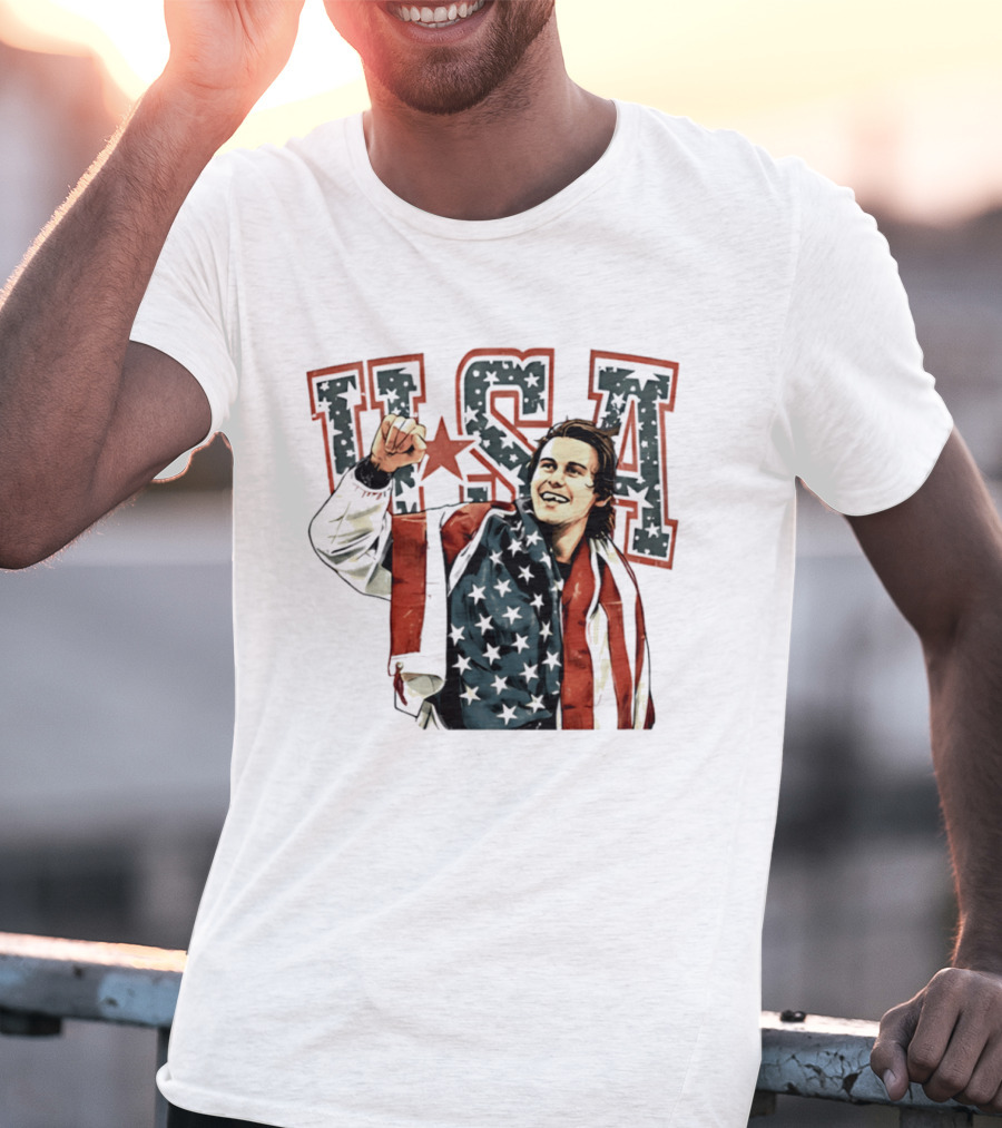 Jack Hughes USA Gold Victory 2026 Celebration T-Shirt