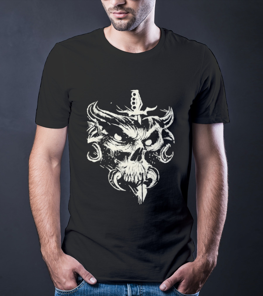 Brock Lesnar Here Comes The Pain Skull Sword T-Shirt