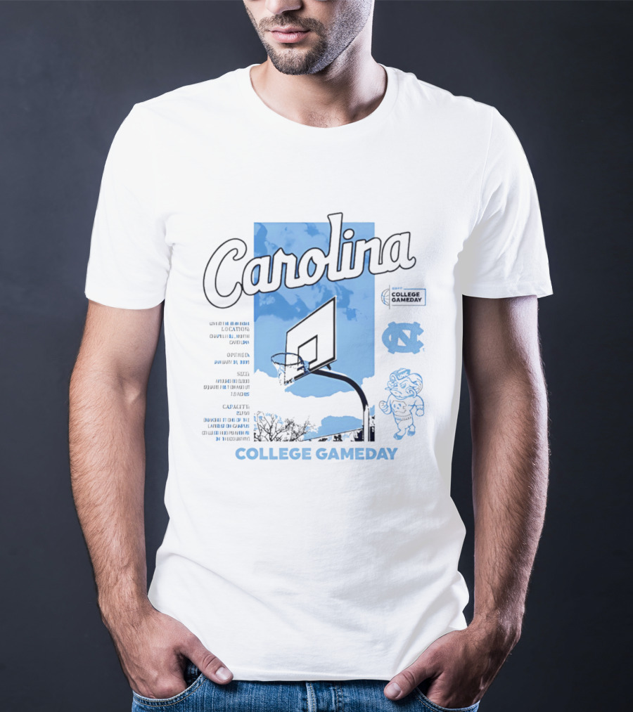 Carolina College Gameday North Carolina Tar Heels Basketball Sky T-Shirt