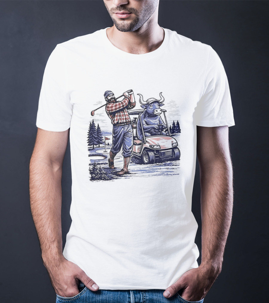 Paul And Babe Lumberjack Golfing Adventure Minnesota T-Shirt