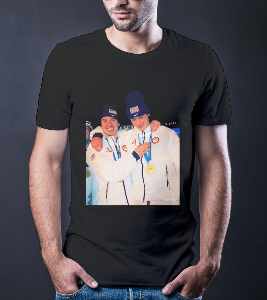Team USA Golden Goal 2026 Milano Cortina Winter Olympics Celebrating Victory T-Shirt
