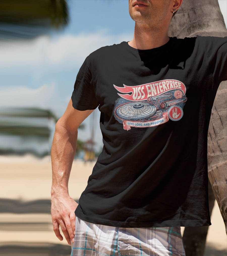 USS Enterprise NCC 1701 Live Long And Prosper T-Shirt