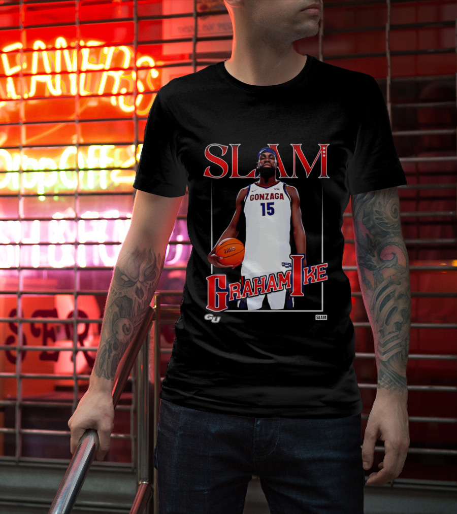 Graham Ike Gonzaga Bulldogs Slam Basketball 15 T-Shirt