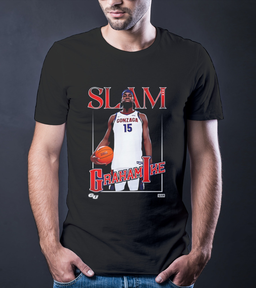 Graham Ike Gonzaga Bulldogs Slam Basketball 15 T-Shirt