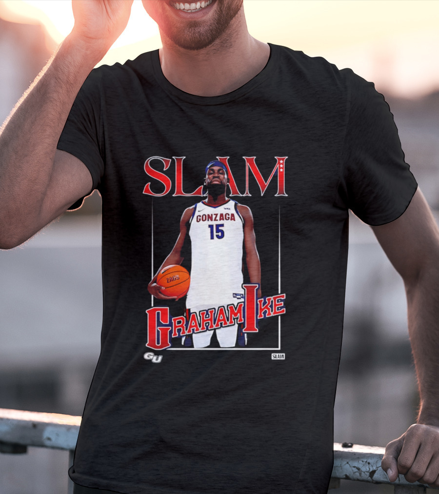 Graham Ike Gonzaga Bulldogs Slam Basketball 15 T-Shirt