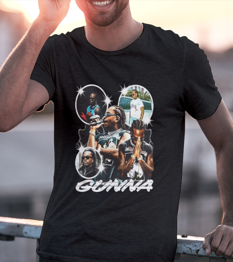 Gunna Rapper Collage With Graphic Styles And Poses T-Shirt