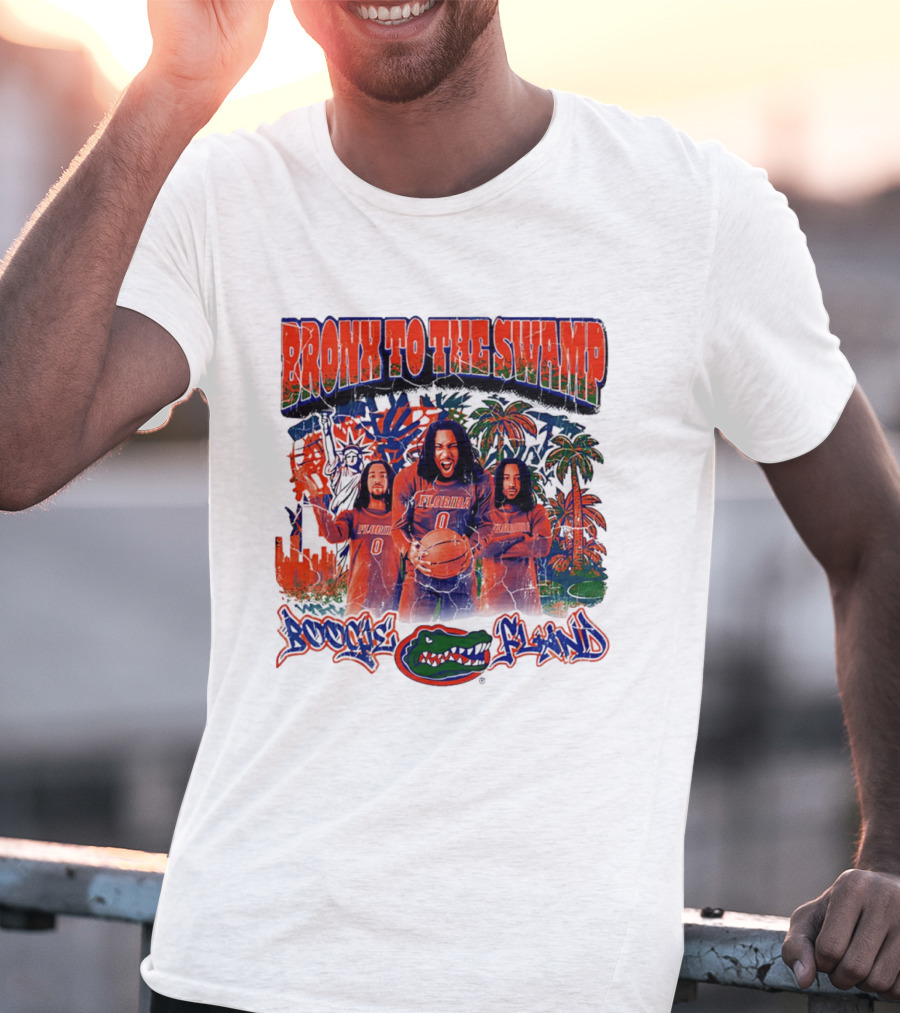 Bronx To The Swamp Boogie Fland Florida Gators Basketball T-Shirt