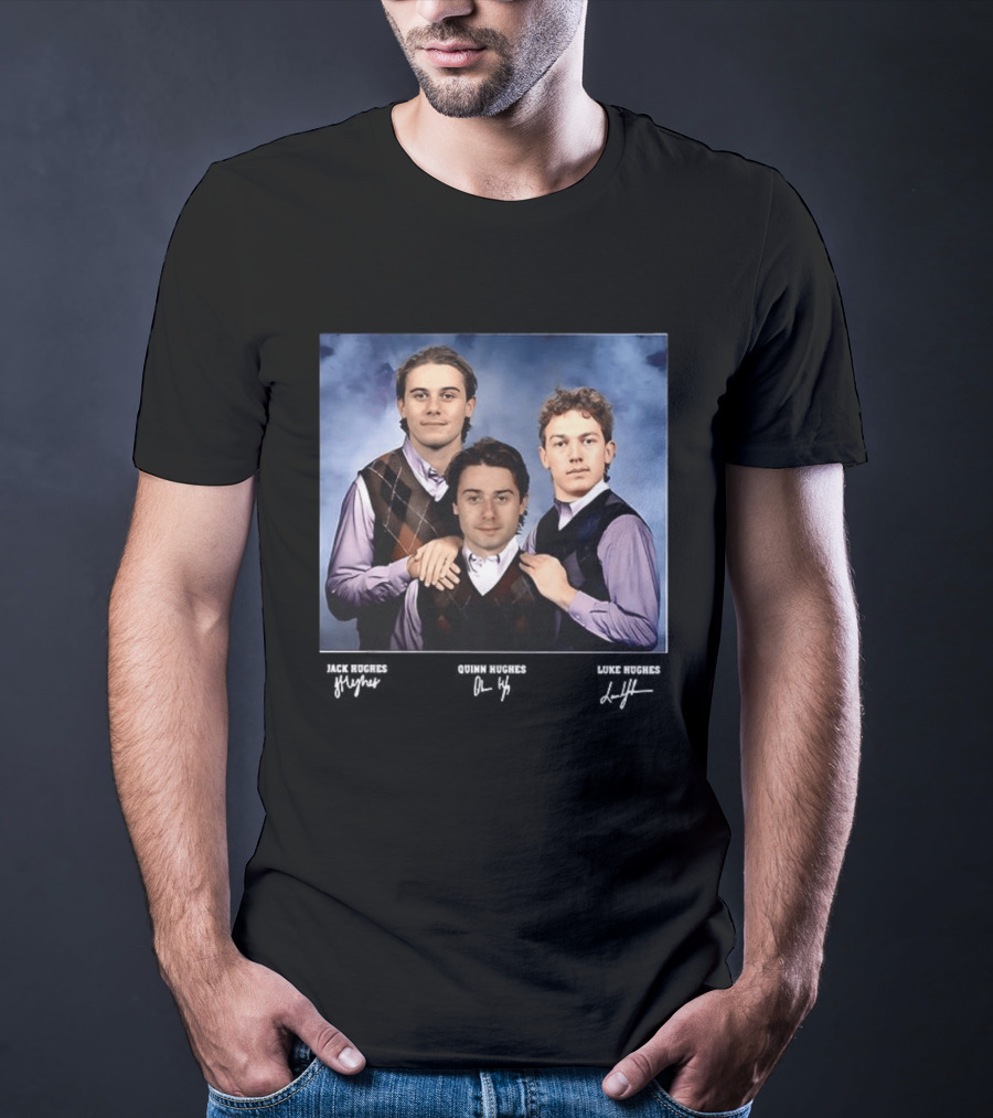 Jack Hughes Luke Hughes Quinn Hughes Team USA Ice Hockey Step Brothers Meme T-Shirt