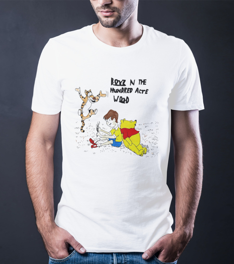 Boyz N The Hundred Acre Wood Bear The Pooh Paint Tigger Friends T-Shirt