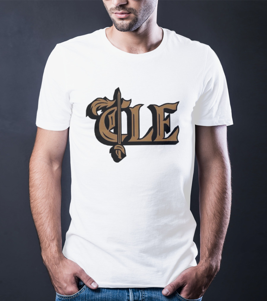 CLE Old English Sword Basketball T-Shirt