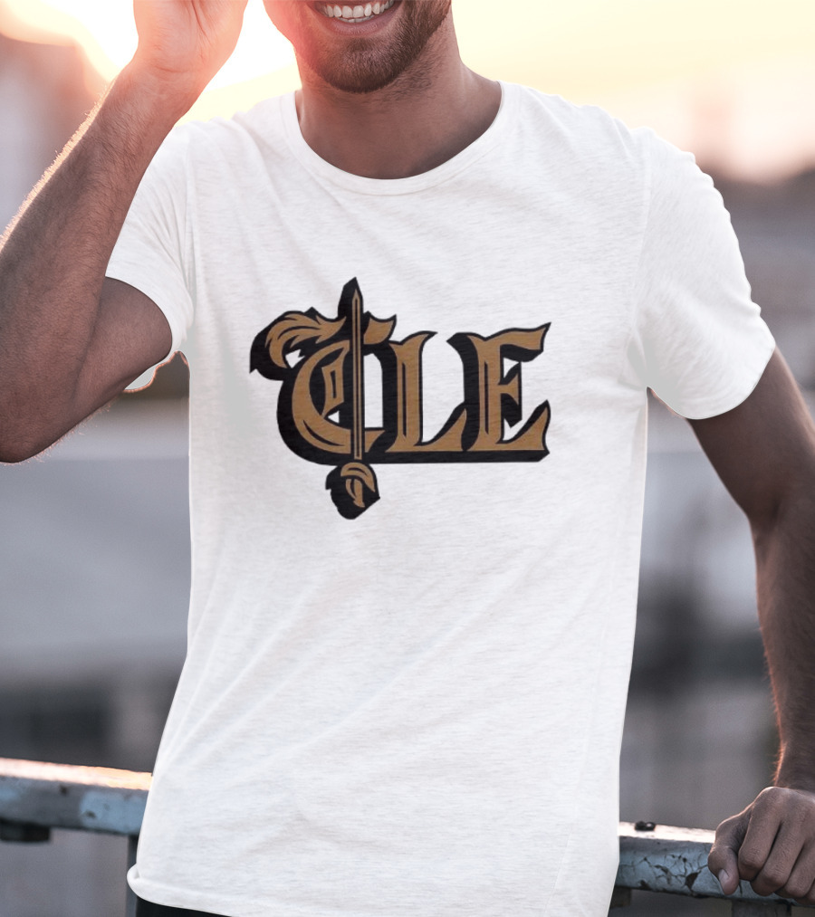 CLE Old English Sword Basketball T-Shirt