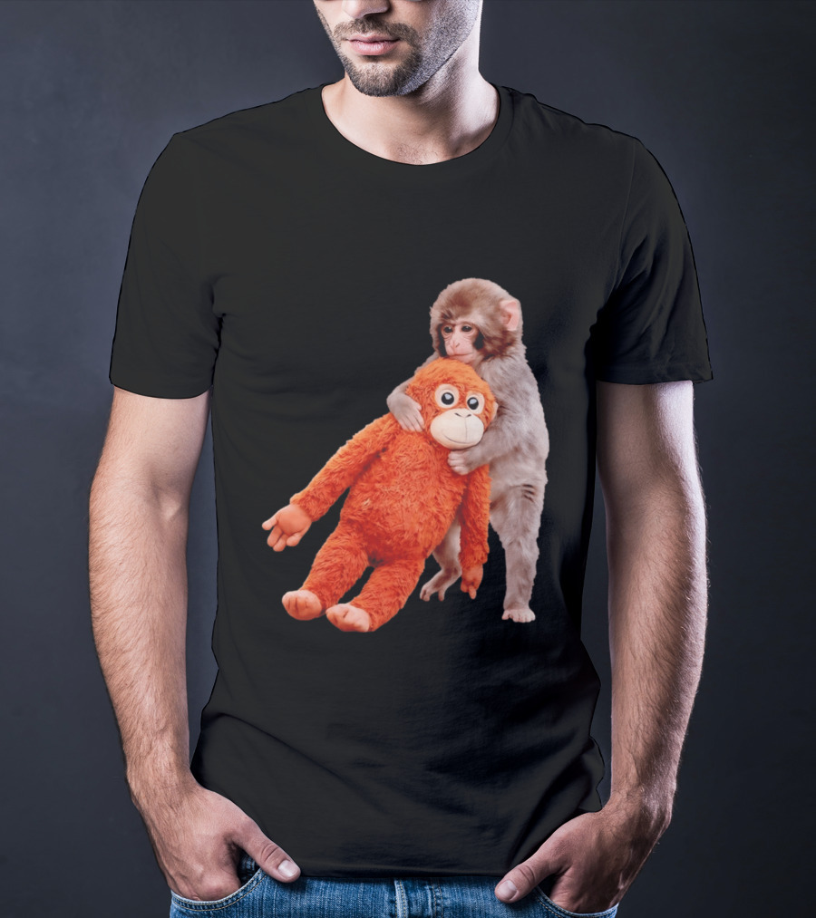 Punch Monkey Panchi Kun Stuffed Toy Hugging Cute Baby Monkey T-Shirt
