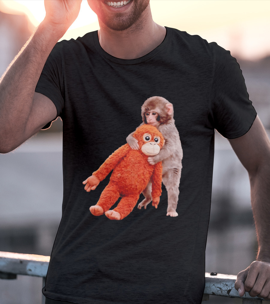 Punch Monkey Panchi Kun Stuffed Toy Hugging Cute Baby Monkey T-Shirt