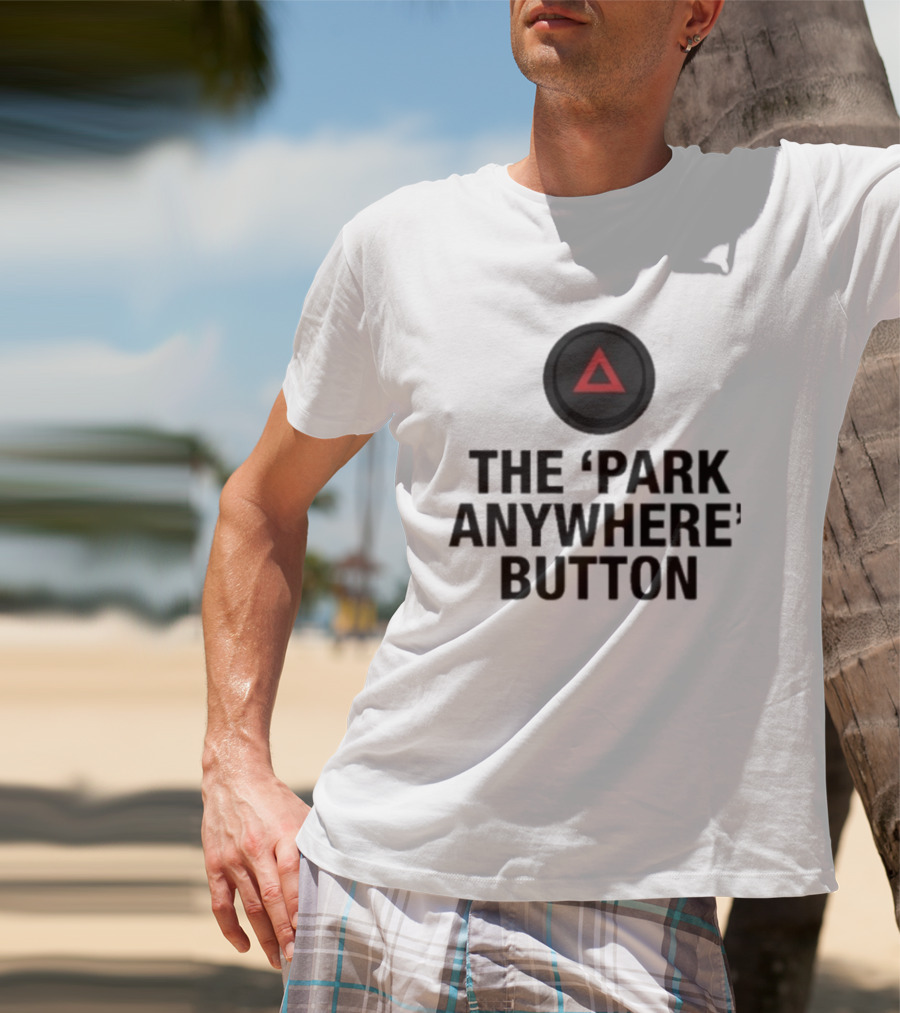 The Park Anywhere Button Red Triangle T-Shirt