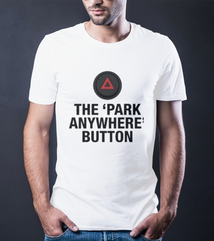The Park Anywhere Button Red Triangle T-Shirt