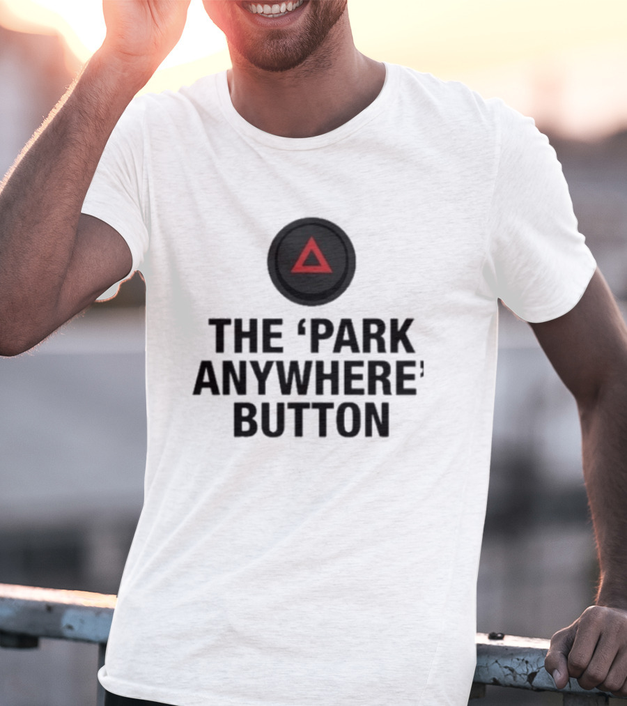 The Park Anywhere Button Red Triangle T-Shirt