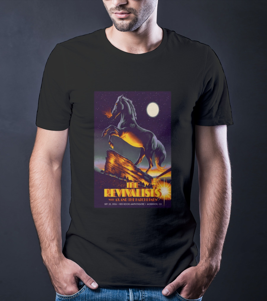 The Revivalists With Ax And The Hatchetmen Sept 25 2026 Red Rocks Amphitheatre Morrison CO T-Shirt