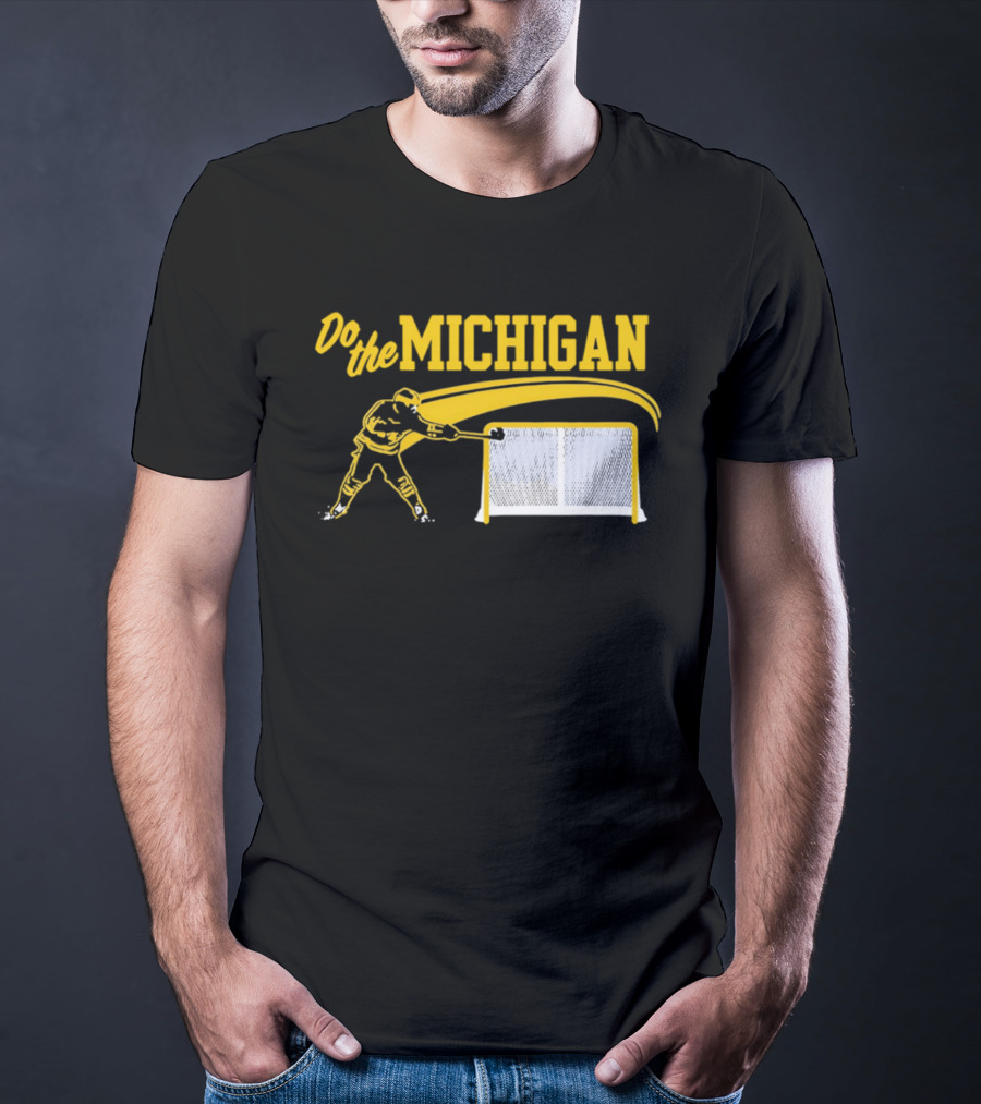 Do The Michigan Hockey Move Text Image T-Shirt