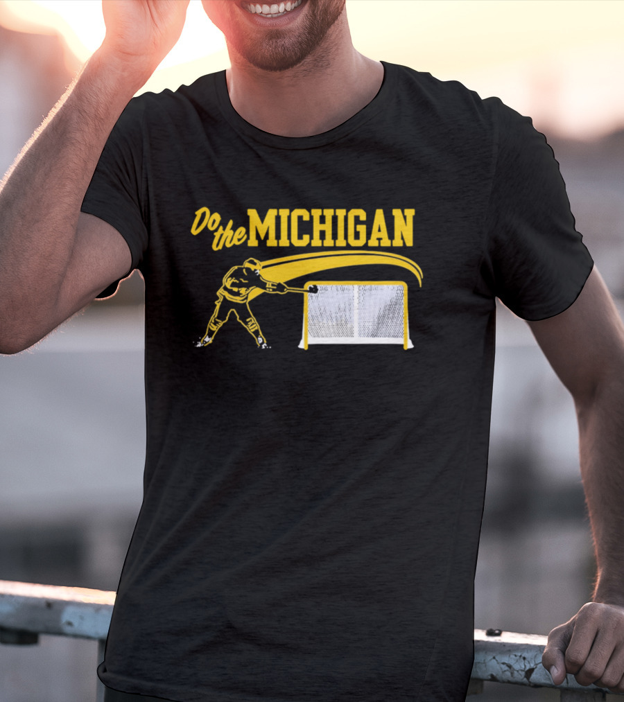 Do The Michigan Hockey Move Text Image T-Shirt