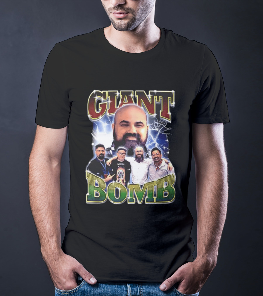 Giant Bomb 90s Electric Lightning Group T-Shirt