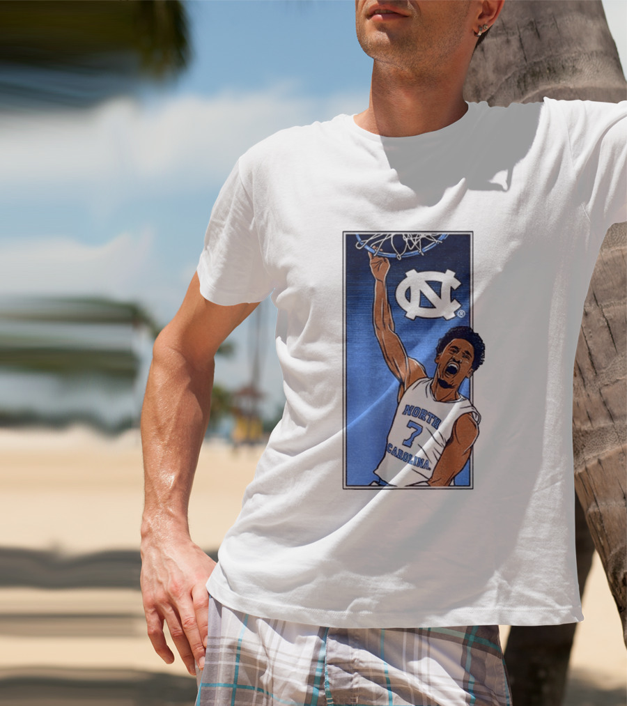 North Carolina Tar Heels Seth Trimble Basketball Dunk T-Shirt
