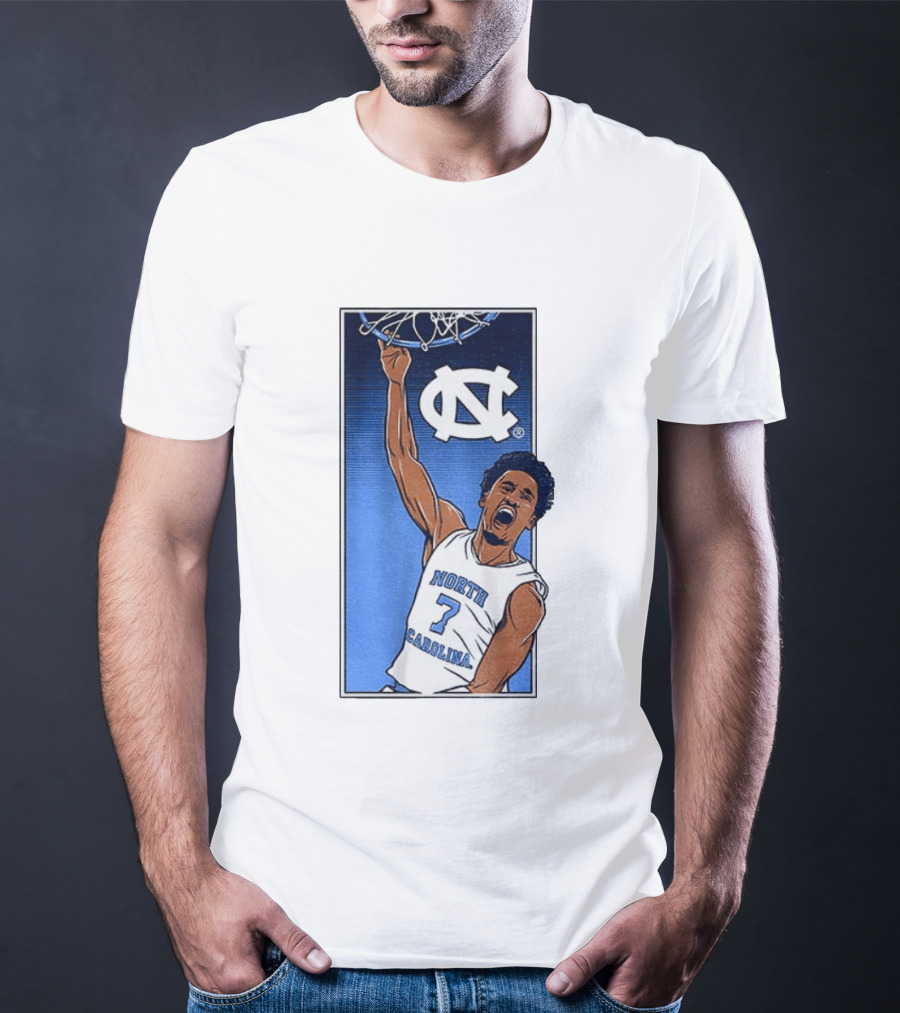 North Carolina Tar Heels Seth Trimble Basketball Dunk T-Shirt