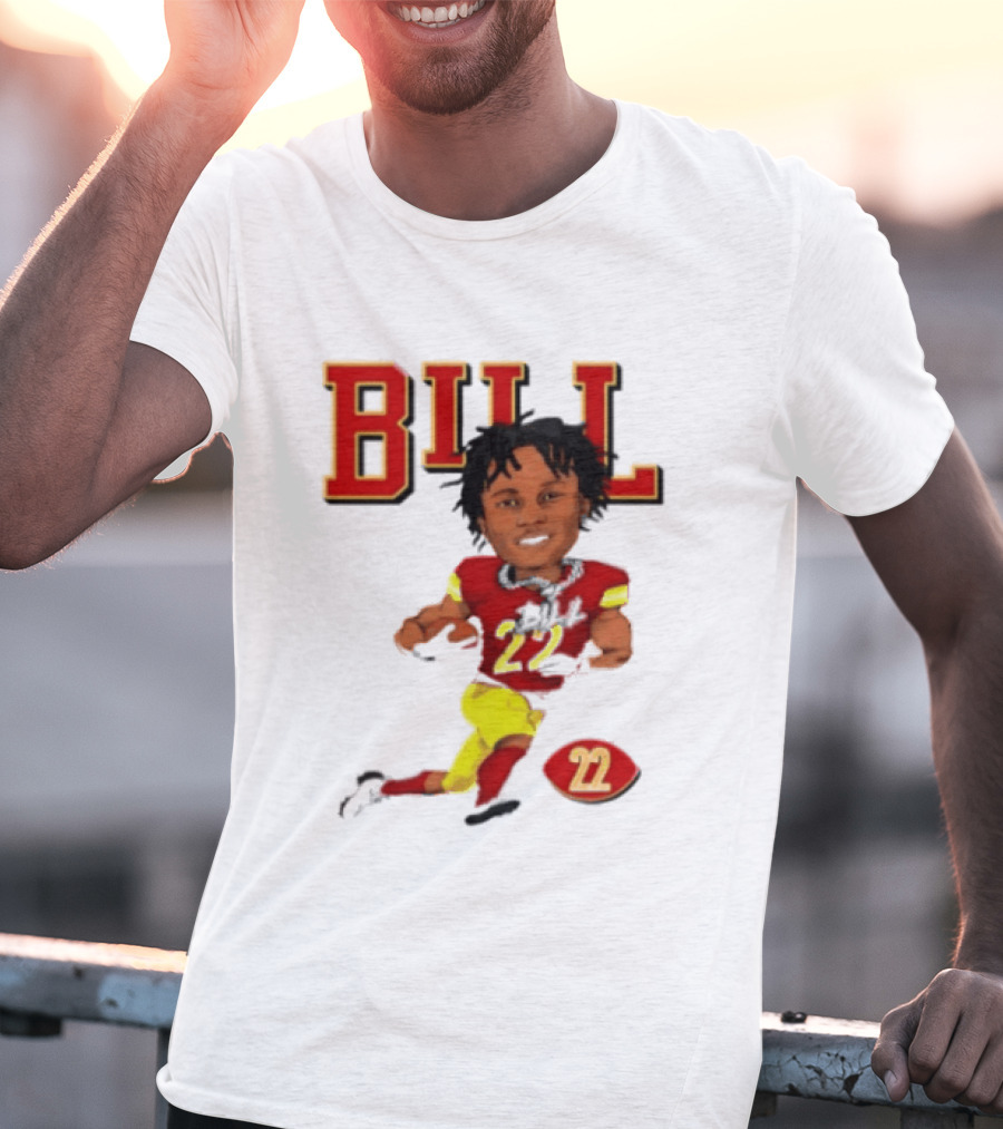 Original Bill 22 Washington Commanders Cartoon Football Player T-Shirt