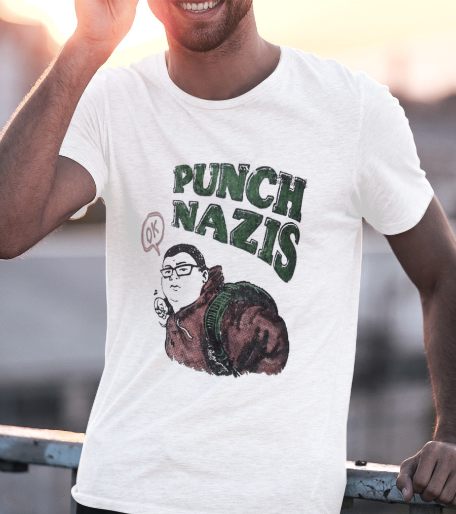 Punch Nazis OK Student Lake Zurich High School T-Shirt